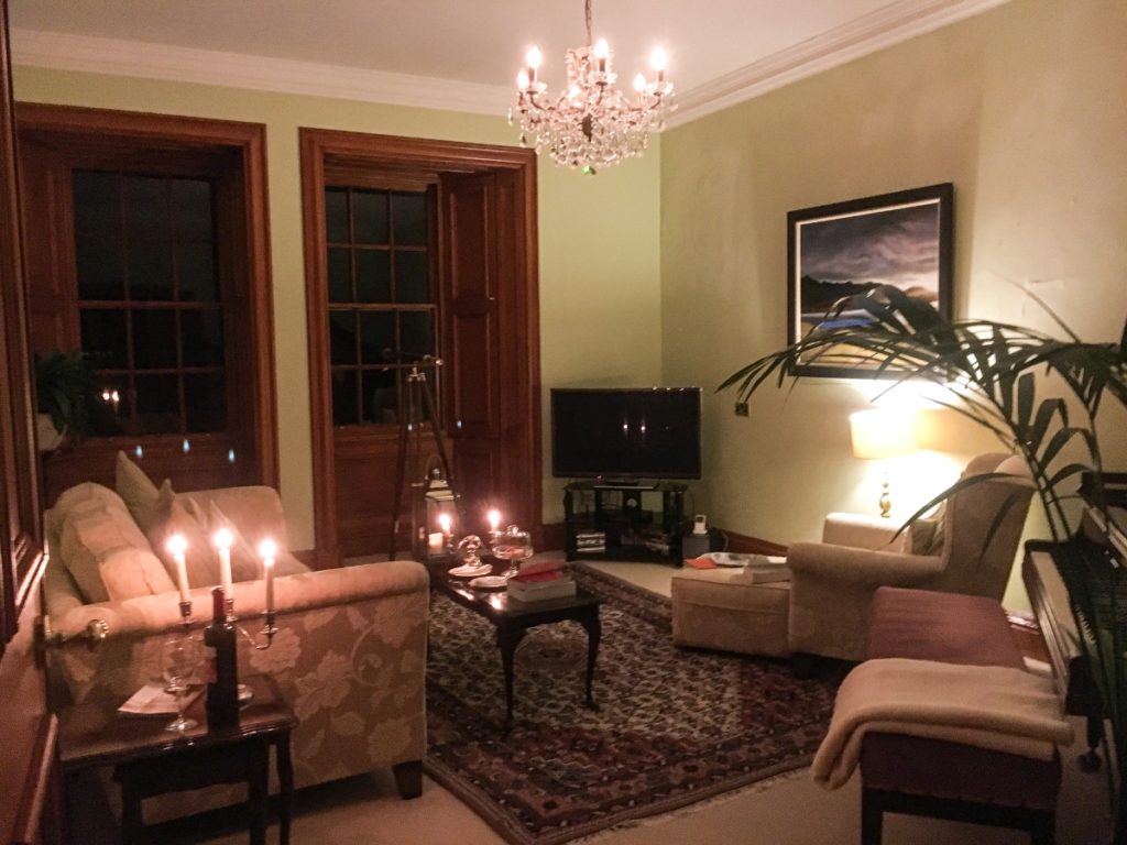 living room at glencoe house